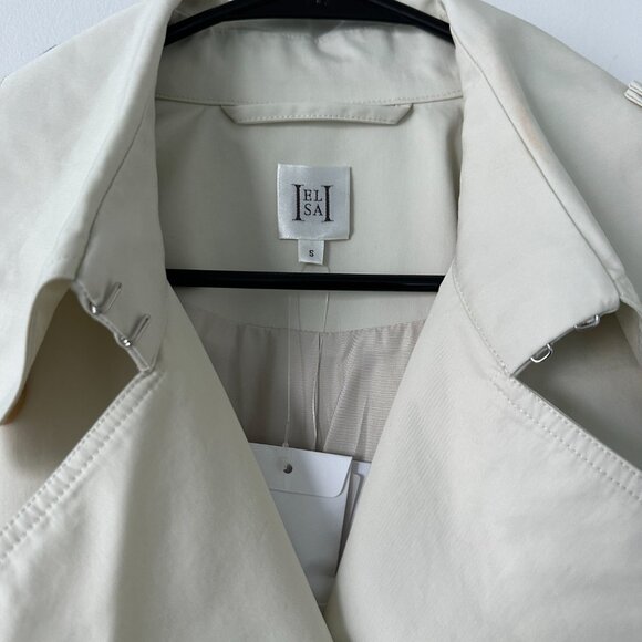 Helsa Studio Ivory Trench Coat Size S (New, never worn) - Picture 4 of 4